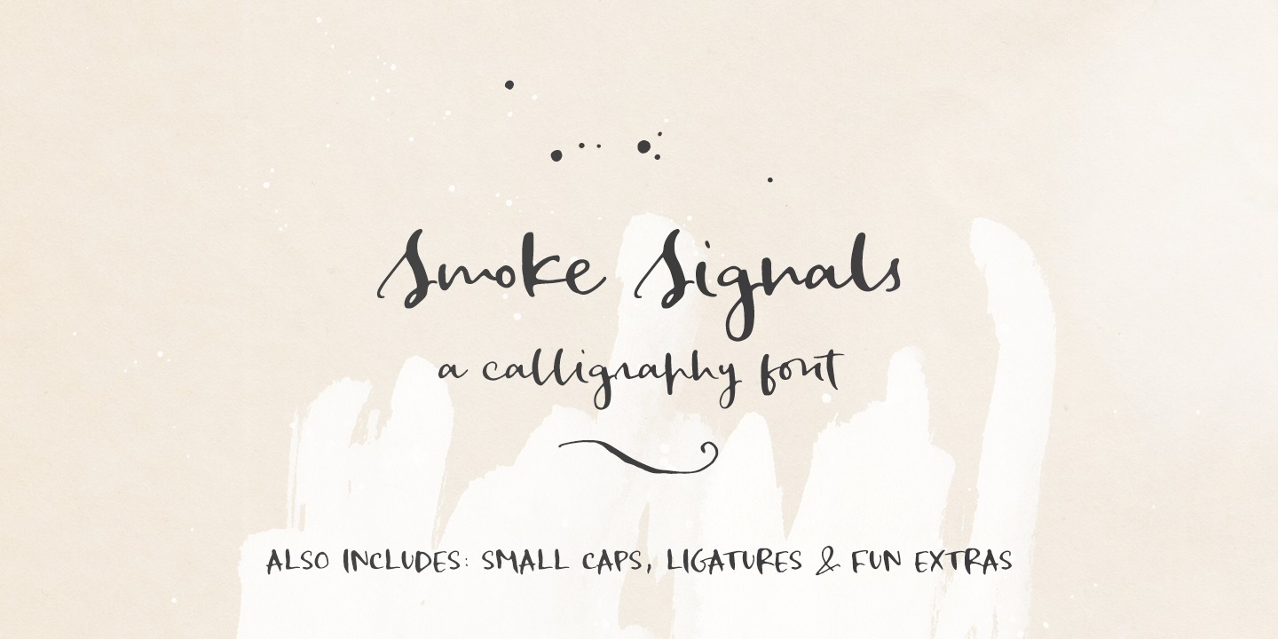 Beispiel einer Smoke Signals Regular-Schriftart